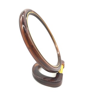 ESPELHO MESA DUPLO MARROM 17CM