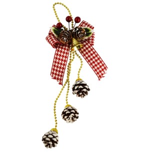 ENFEITE LAÇO 25CM PINHA