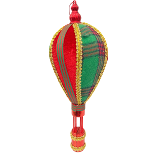  ENFEITE BALÃO CAMURÇA XADREZ 8X21CM