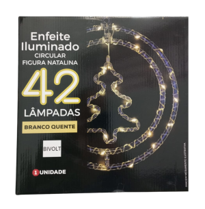  PISCA CIRCÚLO ÁRVORE 42LEDS 32CM AM BIVOLT
