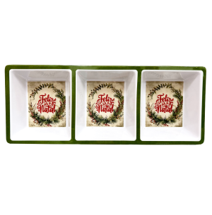 PETISQUEIRA MELANINA 3DIV.15X37CM GUIRLANDA FELIZ NATAL