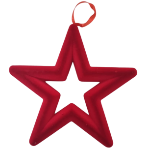 ENFEITE ESTRELA VAZADA CAMURÇA 20CM