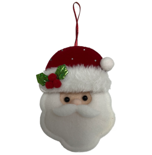 ENFEITE ROSTO PAPAI NOEL 20CM