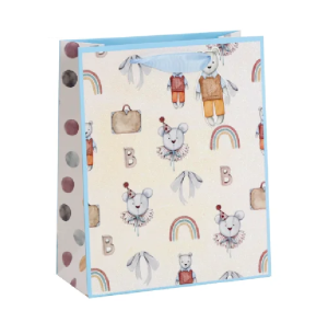 SACOLA PRES.32X42CM GLITTER BEBE