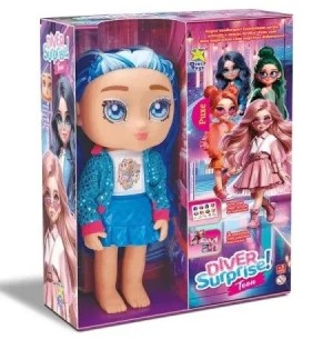 BONECA DIVER SURPRISE TEEN CABELO AZUL