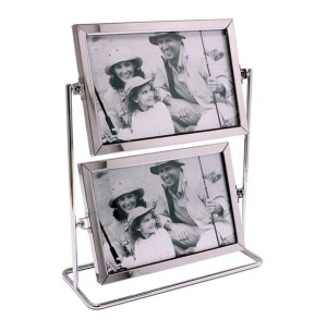 PORTA FOTO GIRATÓRIO DE METAL 4X1 10X15CM