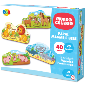 PEDAGÓGICO PAPAI, MAMAE E BEBÊ 40PÇS