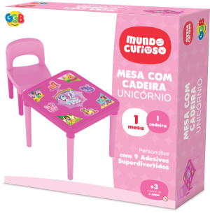 MESA INF.PLÁST.COM CADEIRA UNICÓRNIO