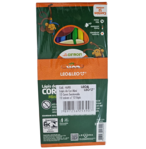 LÁPIS COR SEXT.MINI 12CORES C/12CX