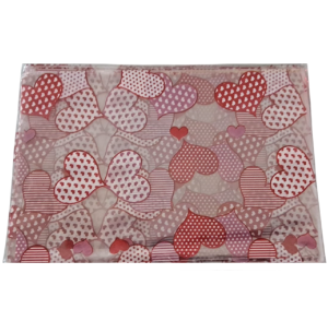 SACO METAL 10X15CM 50UN CORAÇÃO VERMELHO