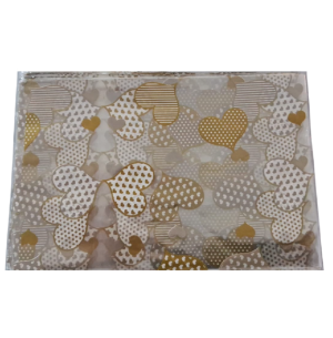 SACO METAL 10X15CM 50UN CORAÇÃO OURO