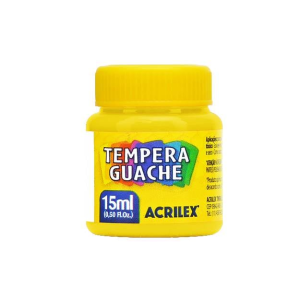 TINTA GUACHE 15ML C/12 AMARELO OURO 505
