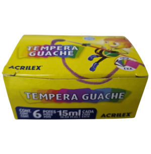 TINTA GUACHE 15ML C/6 SORTIDA 2020