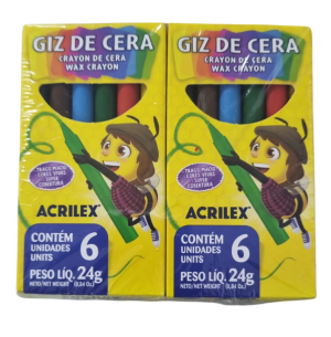 GIZ DE CERA 6 CORES C/12CX