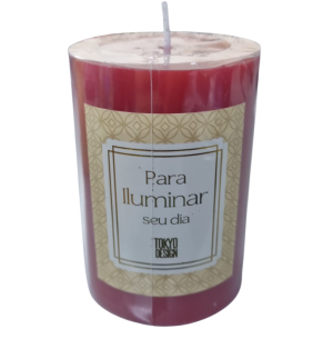 VELA PARAFINA 10CM VERMELHA