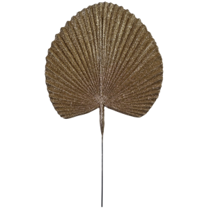  ENFEITE GALHO GLITTER PALMEIRA 40CM CHAMPANHE