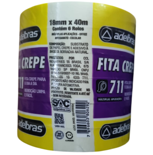FITA CREPE 18MMX40M 6UN