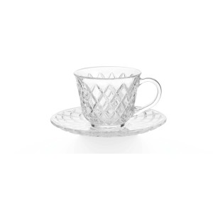 XÍCARA VIDRO CHÁ 200ML 6PÇS C/PIRES