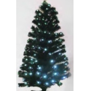 ÁRVORE LED 120CM FIBRA ÓTICA PÉ METAL CACHOEIRA BRANCO