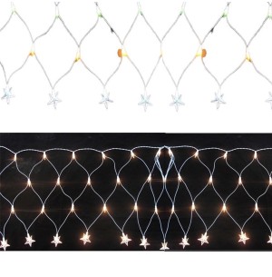 PISCA CASCATA 120 LEDS 8 FUNÇÕES ESTRELA AMARELO