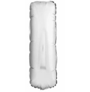 FESTA BALÃO PRATA 40CM LETRA I 2UN