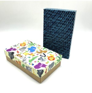 CAIXA PRESENTE 20X12X5CM KRAFT ESTAMPADA