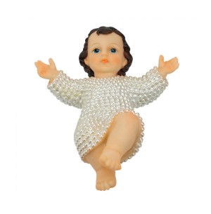 RESINA MENINO JESUS PÉROLA 18CM