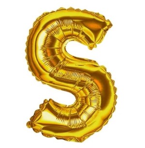 FESTA BALÃO DOUR.40CM LETRA S 2UN