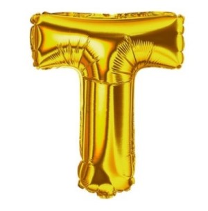 FESTA BALÃO DOUR.40CM LETRA T 2UN