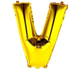 FESTA BALÃO DOUR.40CM LETRA V 2UN