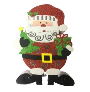 ENFEITE PAPAI NOEL MDF LED 13X17CM