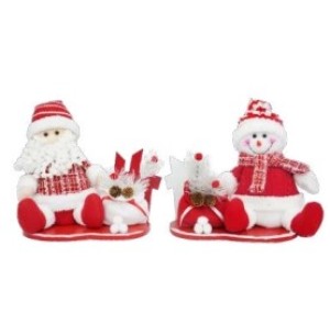 ENFEITE PAPAI NOEL SENTADO 28CM