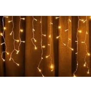 PISCA CASCATA 350 LEDS 8 FUNÇÕES AMARELO FIO VERDE
